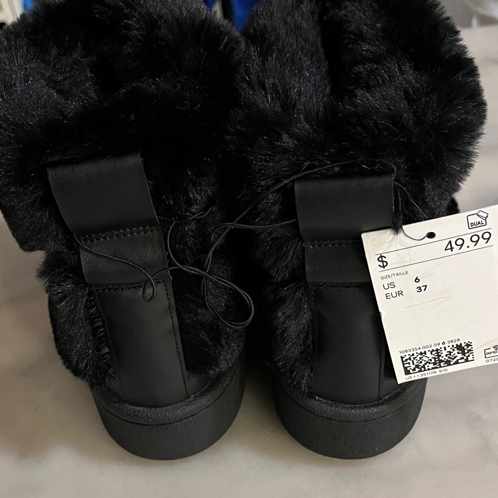 H&M Black Faux Fur Winter Boots - Picture 6 of 12